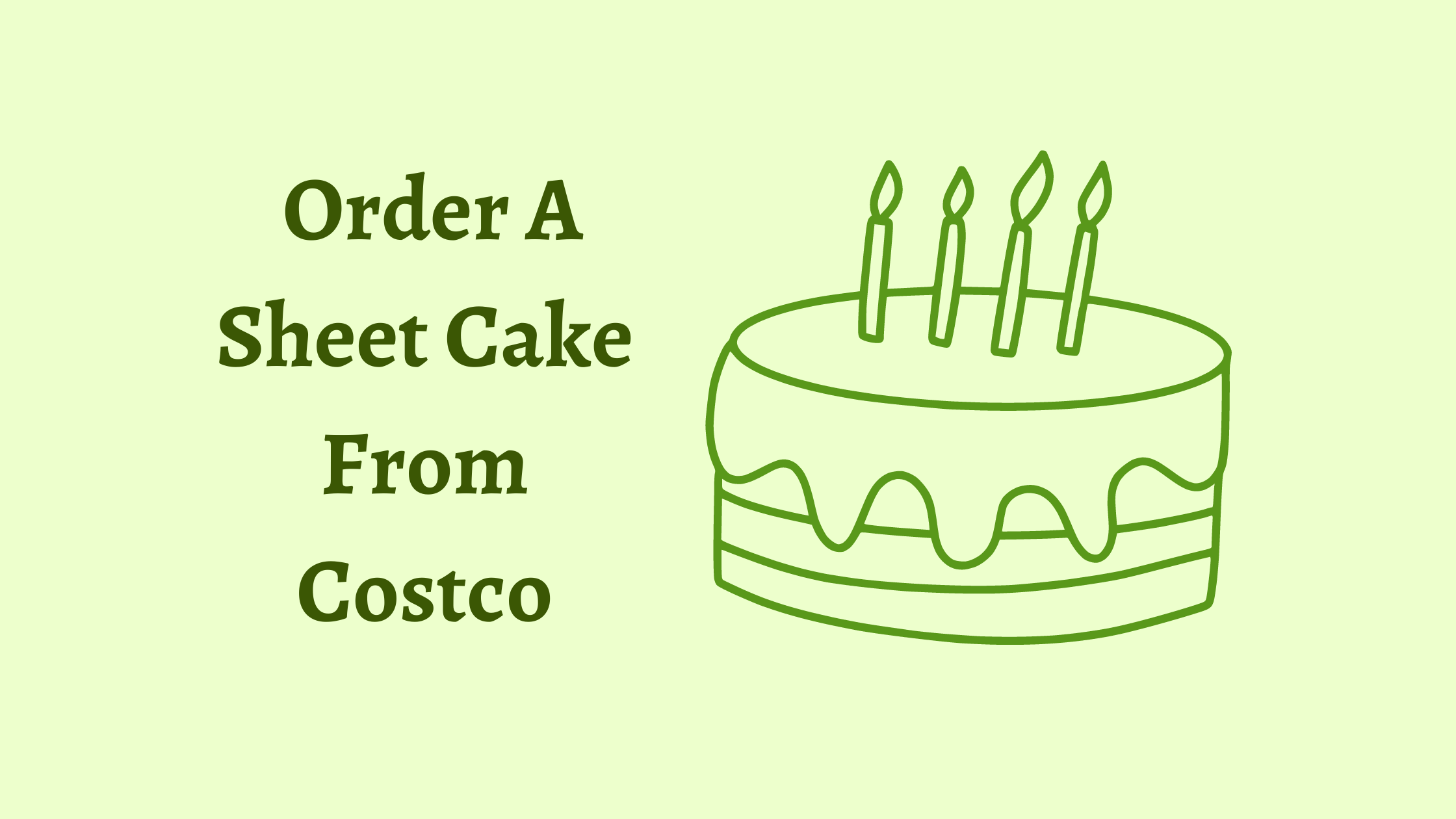 Order A Sheet Cake From Costco