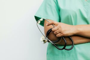 a person holding a stethoscope